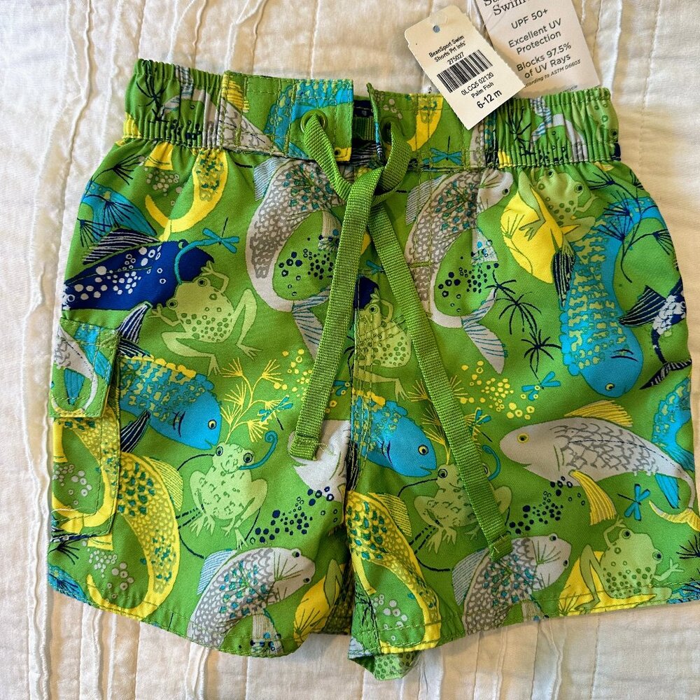 NWT L.L Bean boys bathing suit 6-12 mo